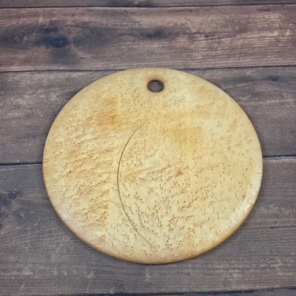 Cutting Board Home 15.5in Tan Excellent Birds Eye Maple Round Platter